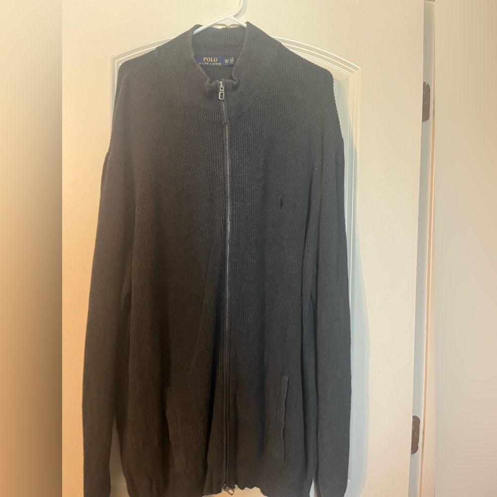 Polo 3XLT Grey Quarter Zip Sweater